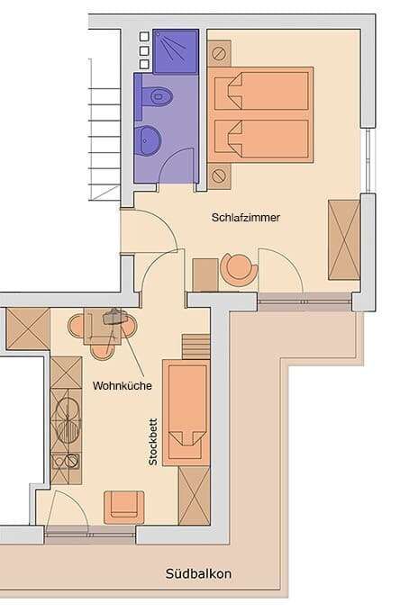 Floor plan apartment 3 house Schöneck Fiss